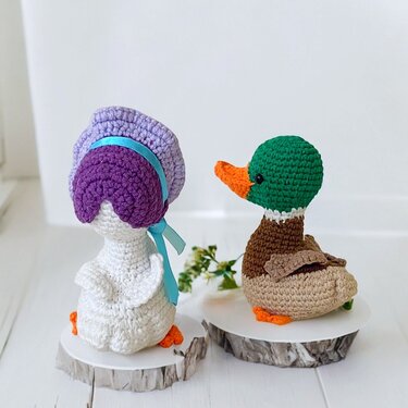 Enten. Stockente und/oder Ente mit Haube. Häkelanleitung