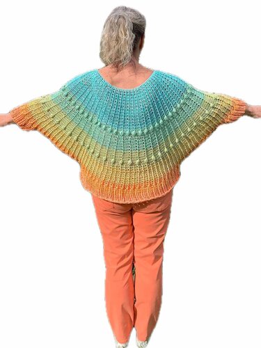 Häkelanleitung Ponchopulli Tüpferl Oversize