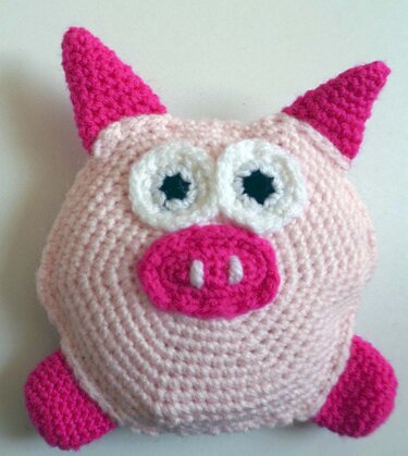 Crochet Pattern Dog Toy "Piggy" (extra flat for small dogs)