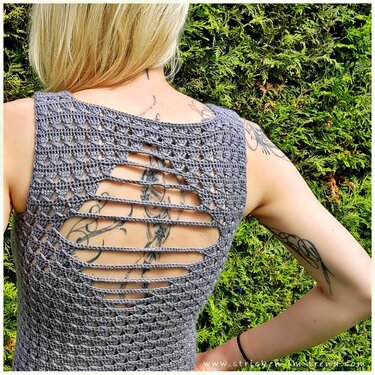 Häkelanleitung für ärmelloses Top in allen Größen | Häkeltop CROSS#Back