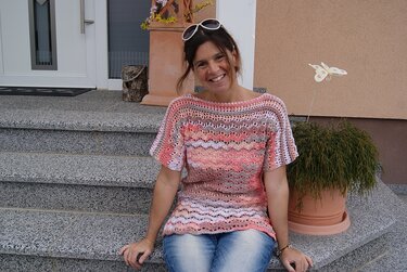 Häkelshirt SOFT WAVE (Gr. S/M, L/XL) - Bild 7