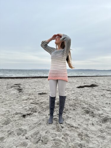 1-Bobbel-Boho-Häkelpulli „Bohemien Chic“ - Häkeln