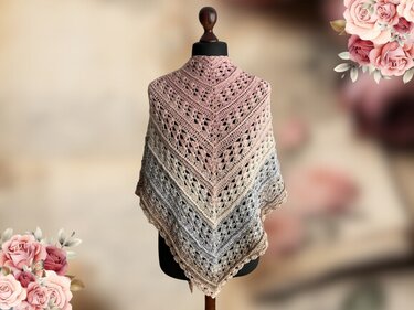 Vintage Flair-Häkelanleitung für ein wunderschönes Dreieckstuch