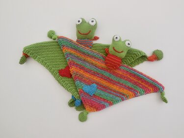 Strickanleitung Schnuffeltuch/ Kuscheltuch - Frosch