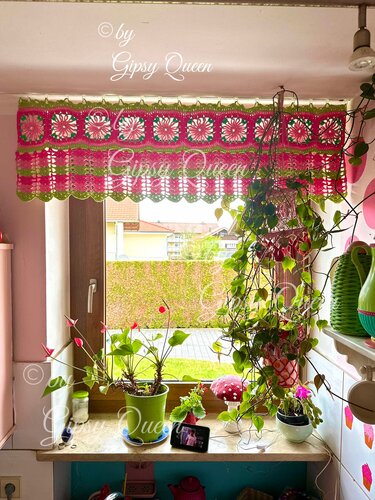 Häkelanleitung Boho Vorhang PDF – Bunte Gardine selber häkeln