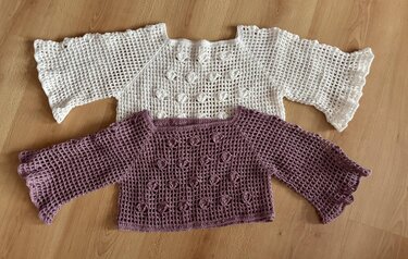 "Lena" - sommerlicher Häkelpulli RVO für jede Größe - Anleitung - Häkeln