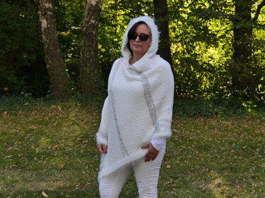 Strickanleitung Poncho unisize Herbstdesign No.6 - Bild 4