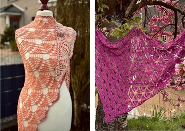 Scarf "Akari" from the Japan Collection - Crochet