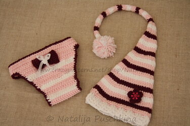 Häkelanleitung für ein  Baby-Set – Zwergmütze & Windelhöschen