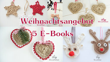 Häkelanleitung - Weihnachtsdeko im Set