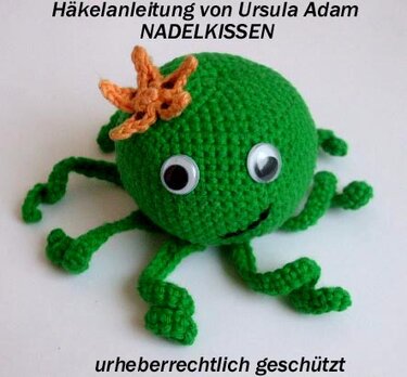 Einen TINTENFISCH als kleiner Begleiter beim Nähen Häkelanleitung für NADELKISSEN kleine KRAKE