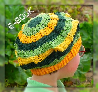 E-Book / PDF-Häkelanleitung Sommer Beanie Mütze "Anastasia"