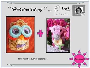 **Angebot** 2 Handytaschen Anleitungen zum Sonderpreis ** Häkelanleitung