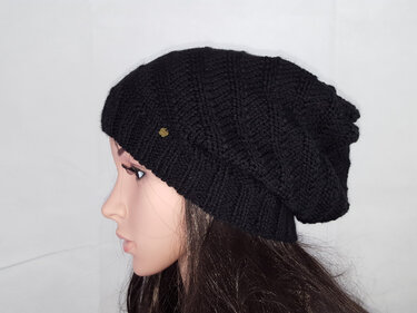 09 Strickanleitung Longbeanie versetztes Muster