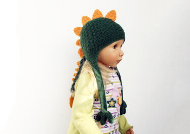 Kindermütze "Drache", KU 38-56 - Häkeln