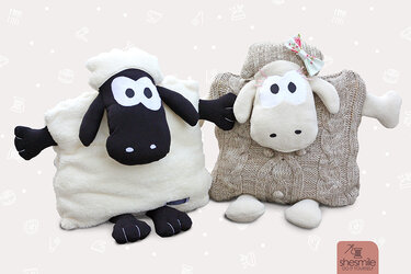 Schafkissen "Sepp & Sibylla" (Nähanleitung und Schnittmuster)