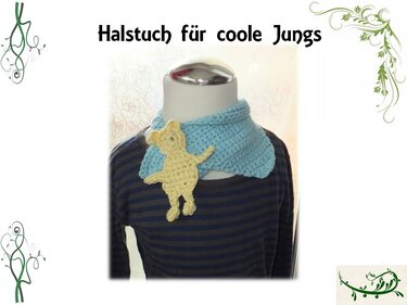 Teddy - Halstuch für coole Jungs - Häkeln