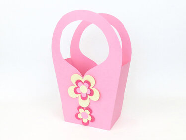 Geschenktasche in Rosa – Bastelvorlagen mit Anleitung - Basteln