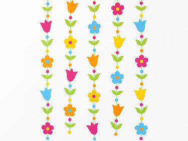 Fensterketten – Frühling – Bastelvorlagen mit Anleitung - Basteln