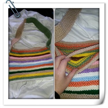 Strickanleitung Stricktasche mit zwei Fächern