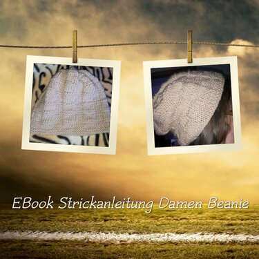 Strickanleitung Damen Beanie mit Quadraten