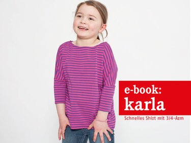 Karla - schnelles Kindershirt mit 3/4-Arm 98-152