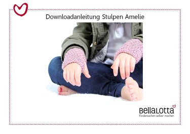 Strickanleitung Armstulpen Amelie für Kleinkind-Teenager Anfängerfreundlich