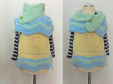 Poncho Cape onesize & unisex für Kinder Gr. 80 bis 104 - Häkeln