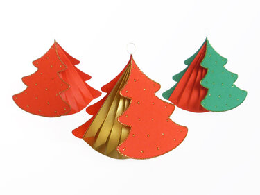 Christbaumschmuck – Tannenbäumchen – Bastelvorlagen und Anleitung - Basteln