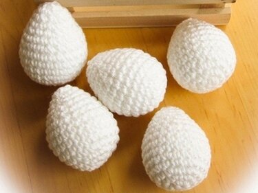 Ei, Eier, gehäkelt, häkeln, Hühnerei