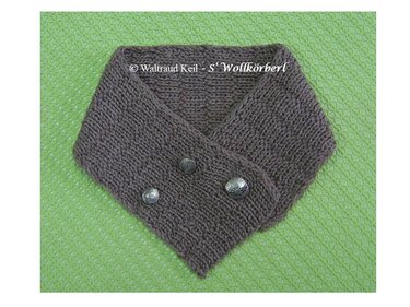 Halswärmer mit Trachtenknöpfen - leicht und schnell gestrickt