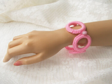 Armreifen aus Häkelringen, Armband, Geschenk - Häkeln