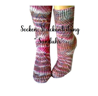 Strickanleitung "Sanduhr" für ein Sockenstrickmuster