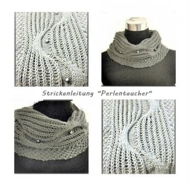 Strickanleitung "Perlentaucher" für einen Loop und Schal
