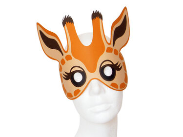 Maske – Giraffe – Bastelvorlagen mit Anleitung - Basteln
