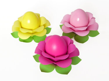 Eierhalter – Röschen – Bastelvorlagen und Anleitung - Basteln