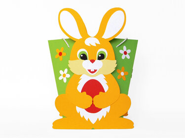 Ostertasche mit Hasen – Bastelvorlagen mit Anleitung - Basteln