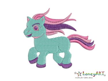 Stickdatei "Pony" Pes Format (Deco, Brother, Babylock) - Sticken