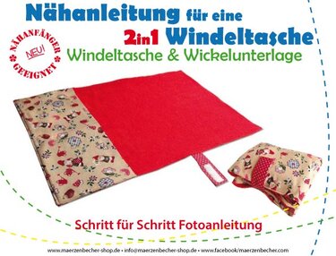 2in1 Windeltasche/Wickelunterlage - Nähen