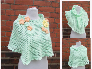 Häkelanleitung für Poncho/Cape "simply chic", schnell und einfach zu häkeln, größenvariabel