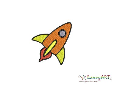 Stickdatei "Rakete" Pes Format (Deco, Brother, Babylock) - Sticken