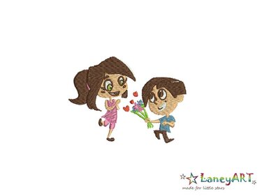 Stickdatei "Valentinstag / Heiratsantrag / Love" Pes Format (Deco, Brother, Babylock) - Sticken