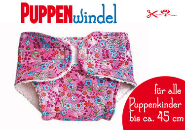 Puppenwindel für Puppenkinder bis 45 cm - Nähen