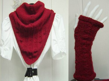 Strickanleitung Dreieckstuch und Armstulpen SIERRA ANDINA