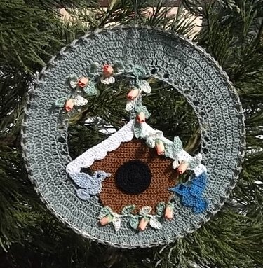 Blue Bird Sun Catcher - Crochet