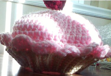Cup Cake Hat - Crochet