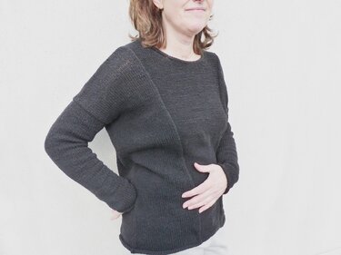 Lässiger Pullover , Strickanleitung Größe L - Xxxl