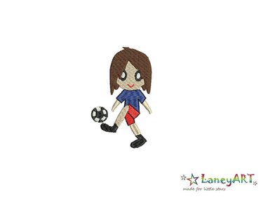 Stickdatei "Fussball / Junge" Pes Format (Deco, Brother, Babylock)  - Sticken