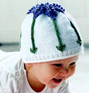 Strickanleitung Mütze „Duftender Lavendel“ für eine süße Babymütze