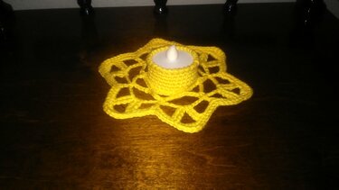 Teelicht " Stern " - Häkeln